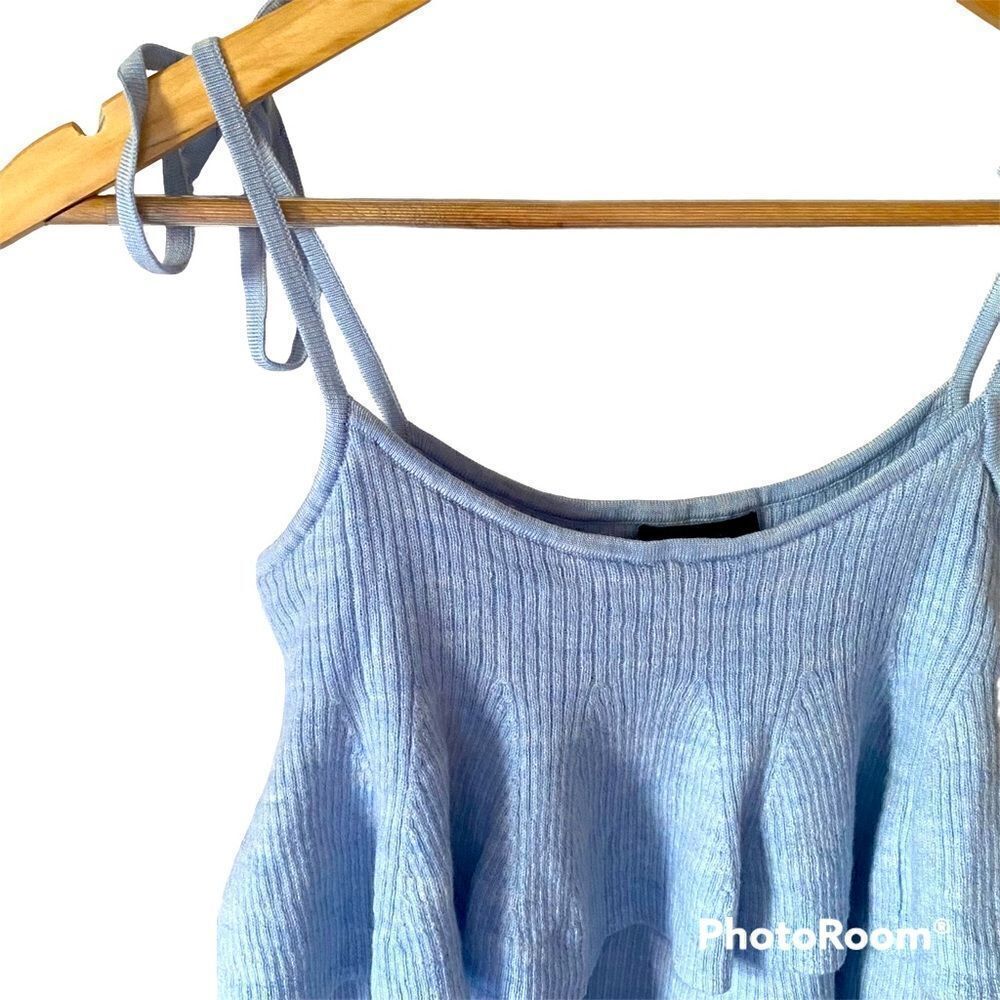 J. Crew Tiered blue merino wool top - Picture 6 of 13
